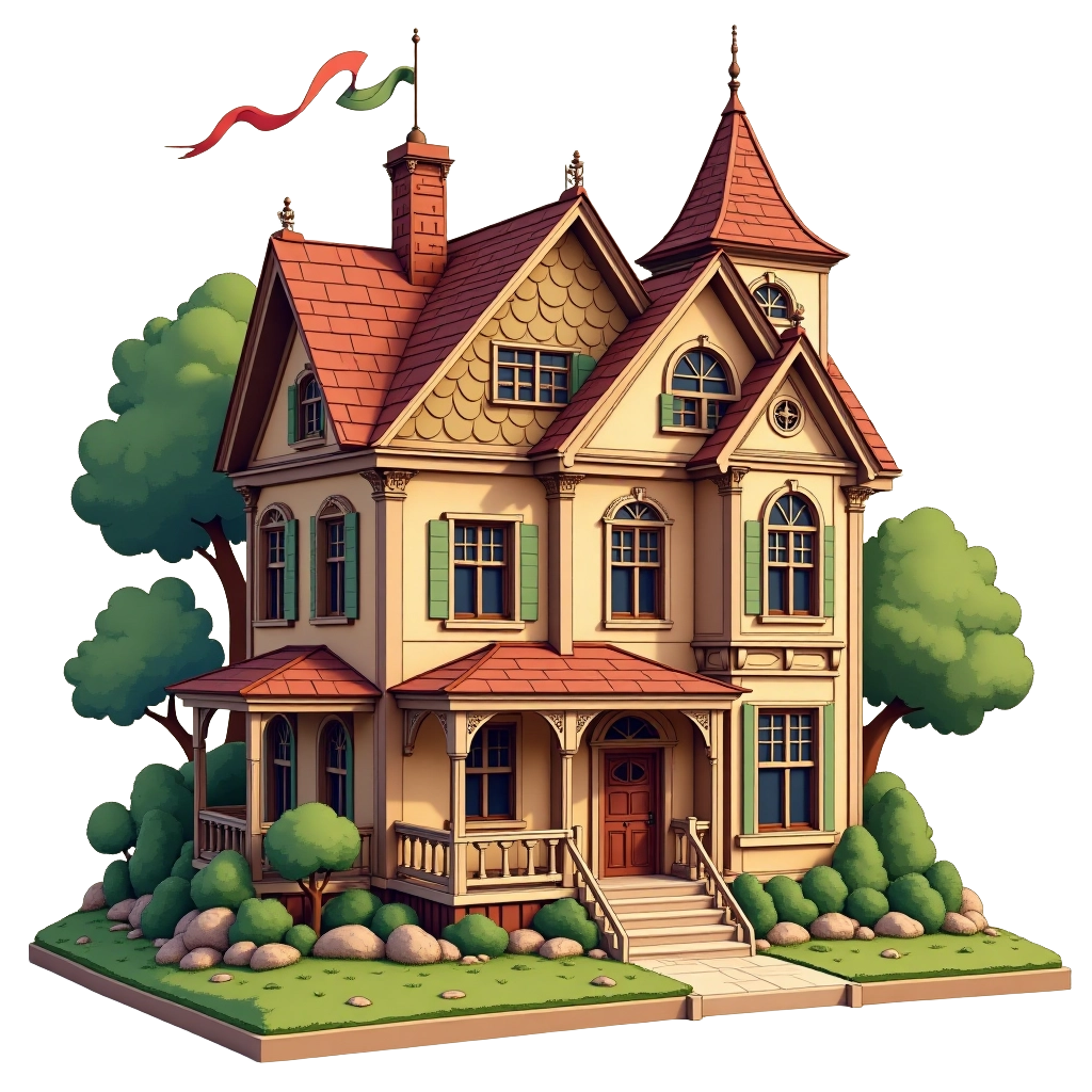 Victorian House Illustration